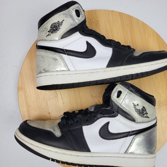 Nike Air Jordan 1 High OG Metallic Silver Size 7 - Picture 12 of 14